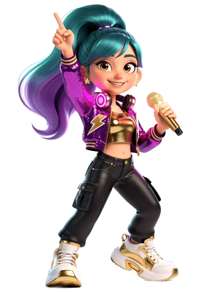 Vee, the Spin Blaze Party party host